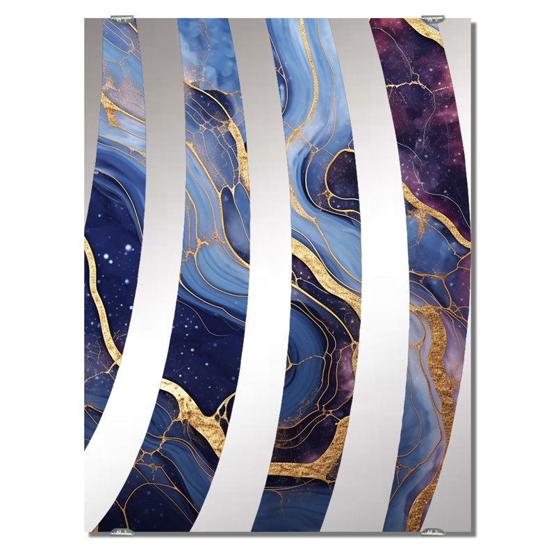 Miroir en marbre abstrait d'Adderley - MIR137825, 32 po x 24 po