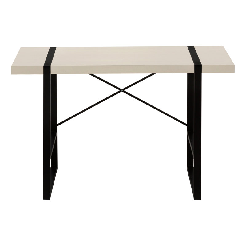 Bureau d'ordinateur, bureau personnel, ordinateur portable, L 48 po, travail, stratifié beige, contemporain, moderne