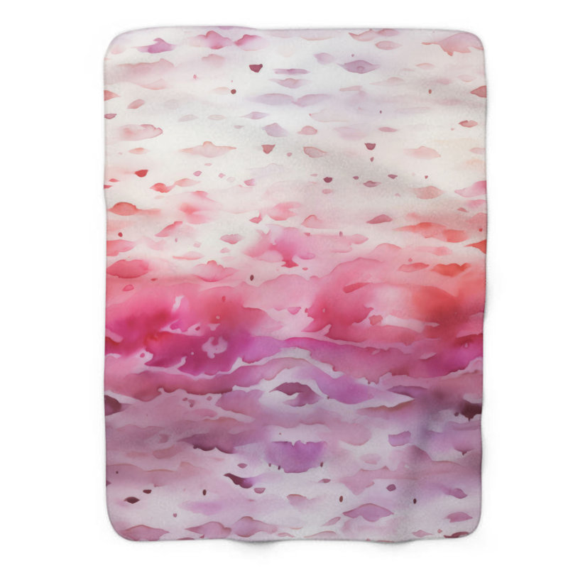 Couverture rose en sherpa de qualité supérieure 1 pièce Pink Romance, Lit simple