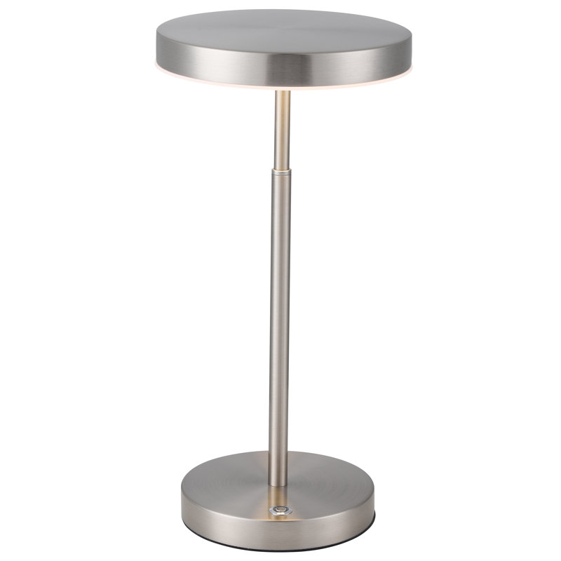 Lampe de table Hasime, Nickel satiné