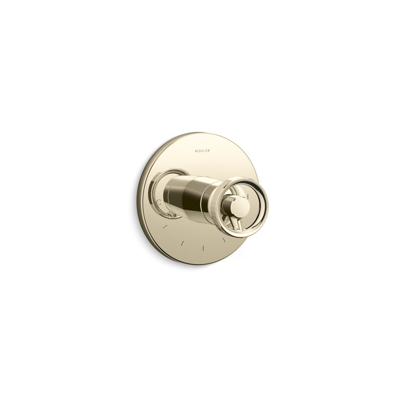 Garniture de soupape thermostatique avec poignée industrielle Composants ™, Or français éclatant