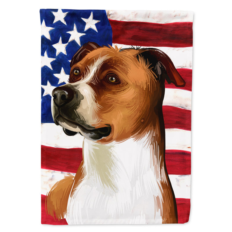 Polyester à 2 côtés 28 x 40 po drapeau maison, Foxhound anglais