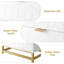 Commode 3 tiroirs, commode en bois avec rangement pour garde-robe, chambre à coucher, commode, table de chevet moderne avec poignées dorées-825691770