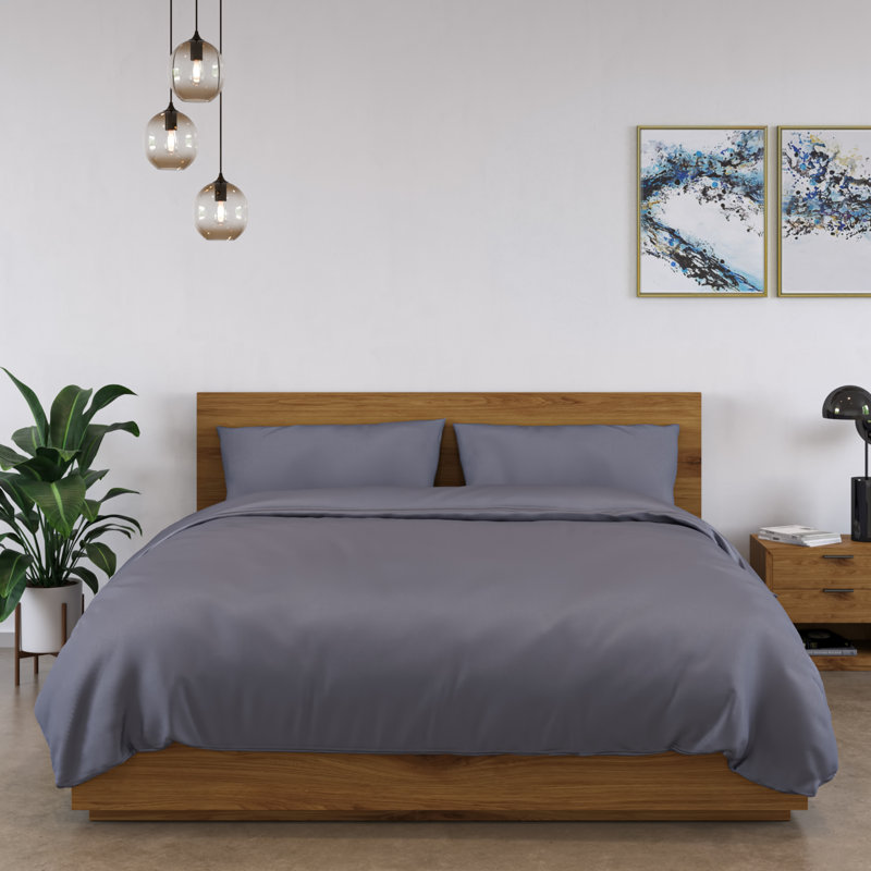 Panda 100% Bamboo Pillowcase Set - Hypoallergenic and Highly Breathable, Urban Grey