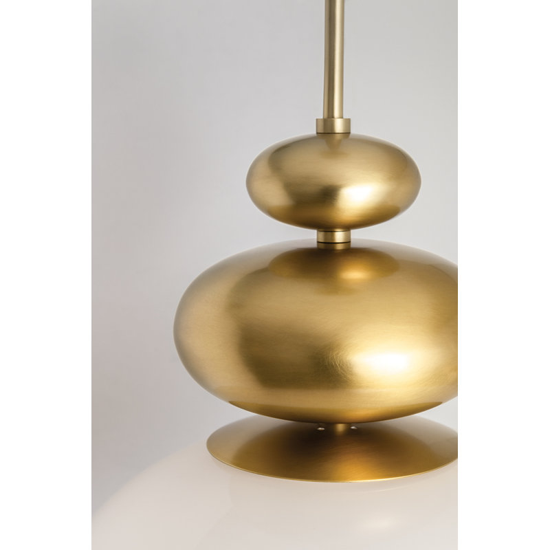 Luminaire suspendu à 1 lumière Callisto, Laiton vieilli