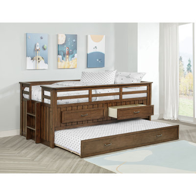 Lit-bateau simple avec lit gigogne Hurst