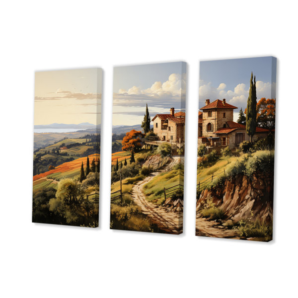 Millwood Pines Country Charm Tuscan Splendor On Canvas 3 Pieces Print ...