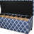 Blue Moroccan Stripes 18" Tall Storage Bench With 42" Long Seat, Height From Seat To Floor, 39" And 14 - Inch Wide 2.5"X2.5"X3.5" Legs