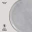Assiette plate en grès cérame 10,8 po - Va au micro-ondes, au four et au lave-vaisselle, par Porto Brasil