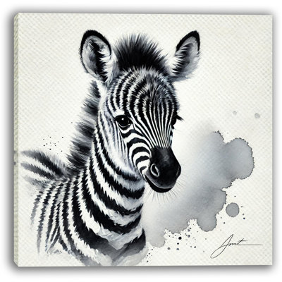 «Elegant Baby Zebra», art mural sur toile