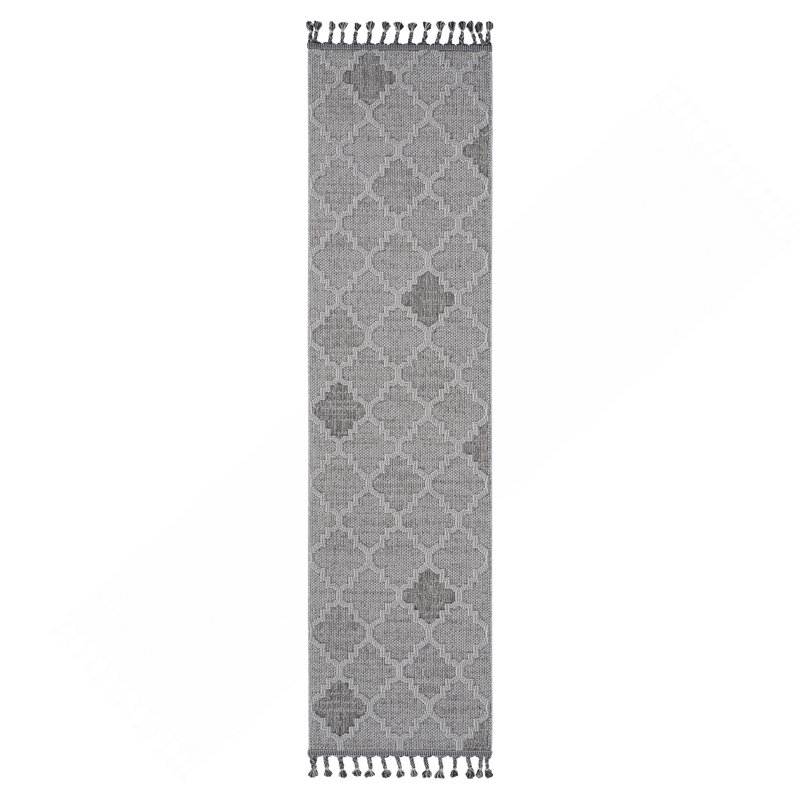 Tapis intérieur / extérieur gris / treillis, Tapis de couloir 2 pi 2 po x 8 pi