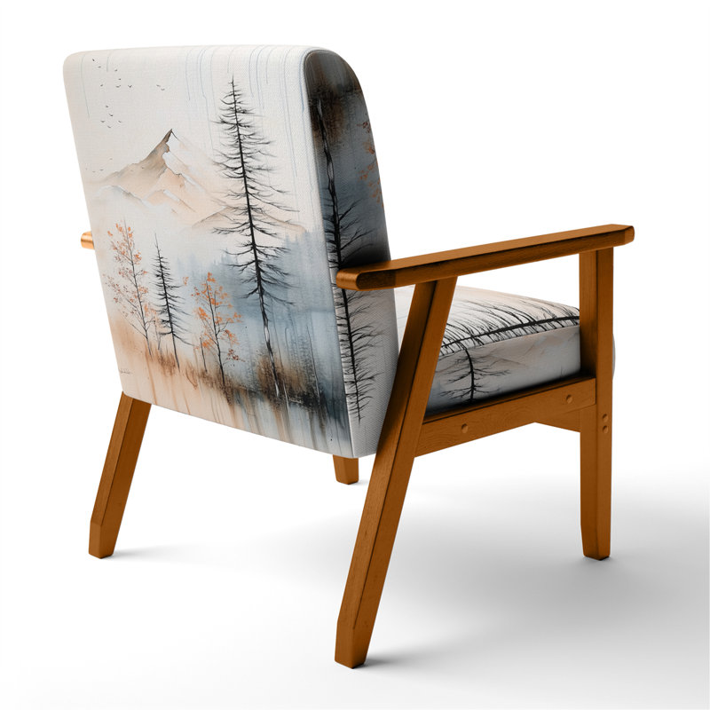 Chaise rembourrée Mountains, Brown Square Arms