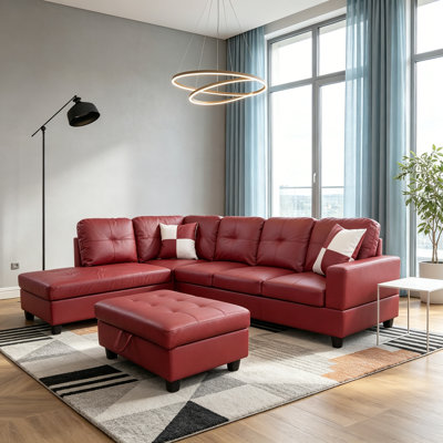 Maumee Faux Leather Sectional