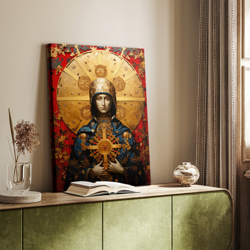 Série Religious Lxxviii - Toile tendue avec châssis de qualité supérieure - Prêt à être accroché, H 27 po x l 18 po