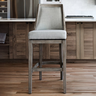 Maven Lane Vienna Swivel Stool with Fabric Upholstery