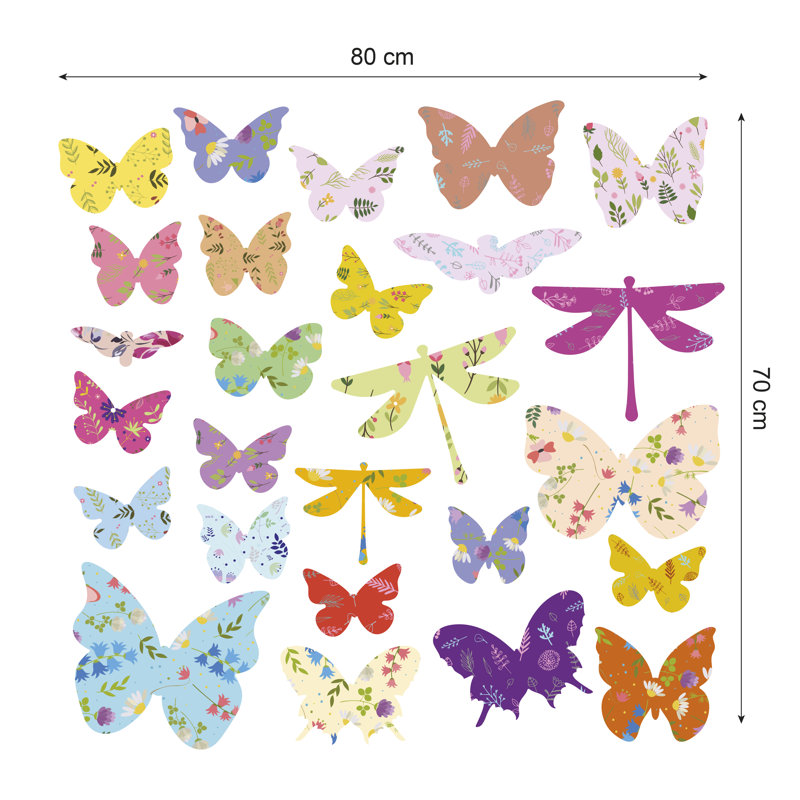 Floral Butterflies Wall Sticker