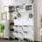 Large Hallway Tree, Multifunctional Shoe Cabinet With Storage Shelves And 6 Flip-top Drawers, With Tempered Glass Doors, Hallway Cabinet With 4 Hooks-1226155070