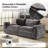 Cioffi 88"w Oversized 2 Piece Down Blend Modular Cloud Loveseat Sofa with Removable Cushion Cover-735702544
