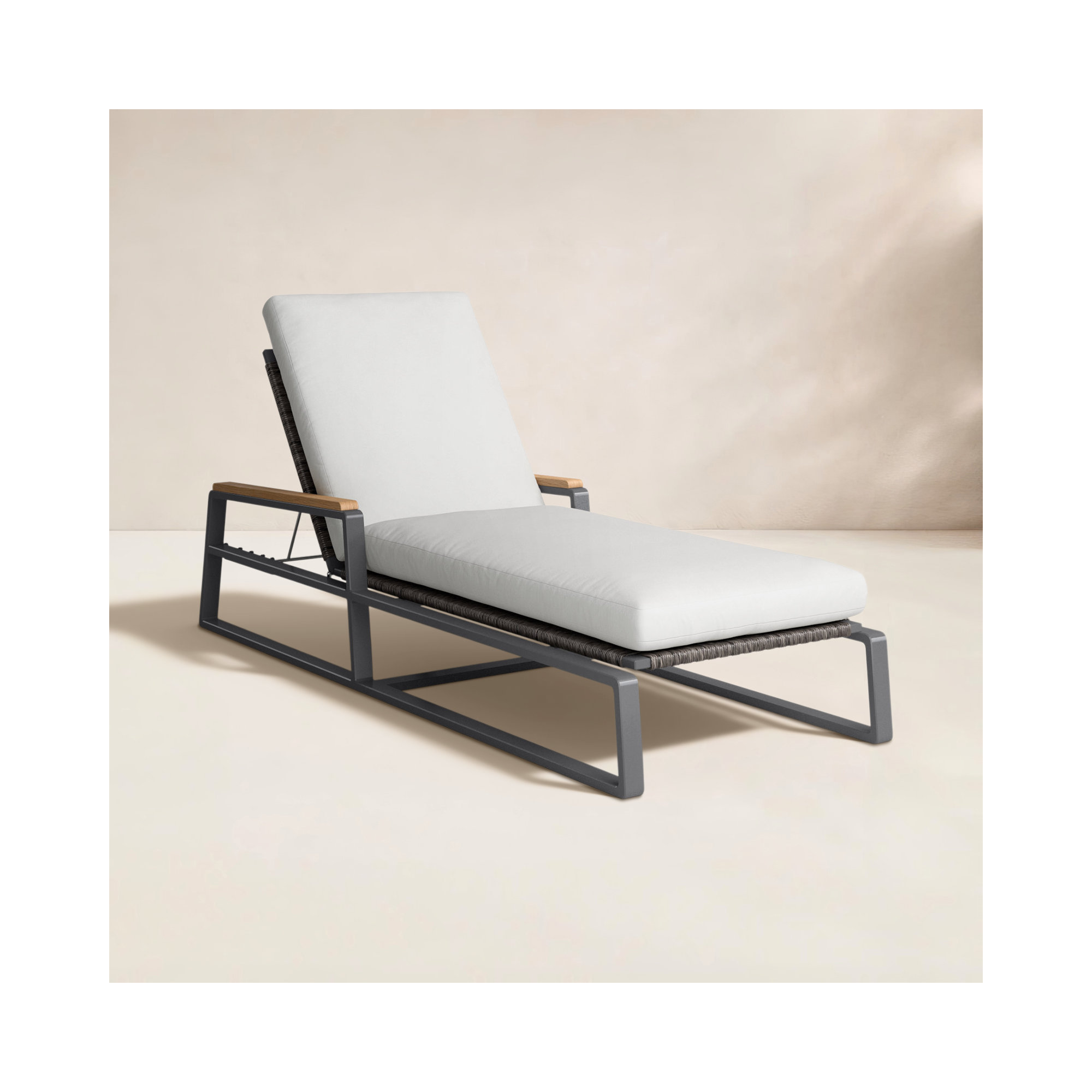 Bernie 31'' Outdoor Aluminum Chaise Lounge