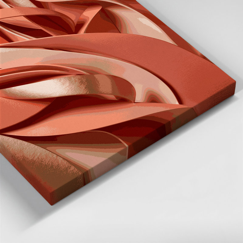 «Abstract Shapes» 16, art mural sur toile rose
