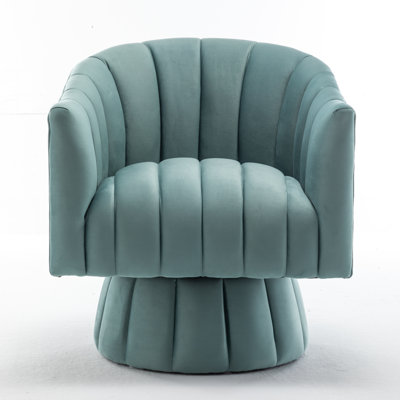 Murrow Upholstered Swivel Barrel Chair
