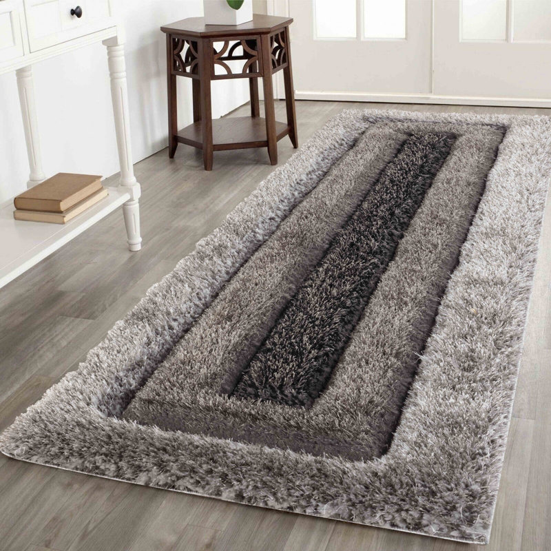 Kiawah Geometric Shag Area Rug, Rectangle 120 x 170cm