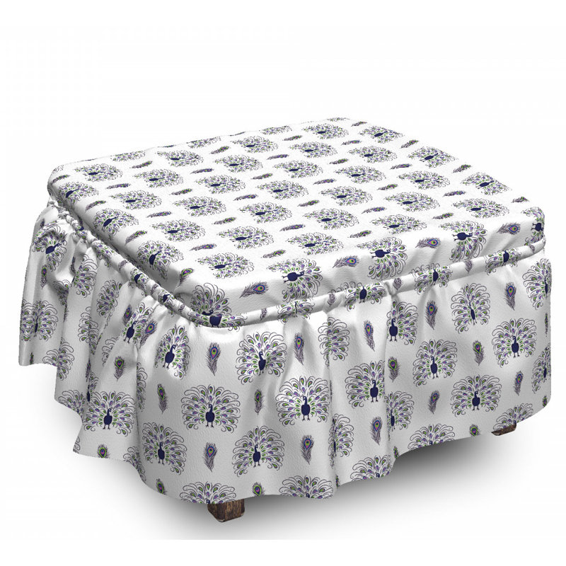 Box Cushion Ottoman Slipcover