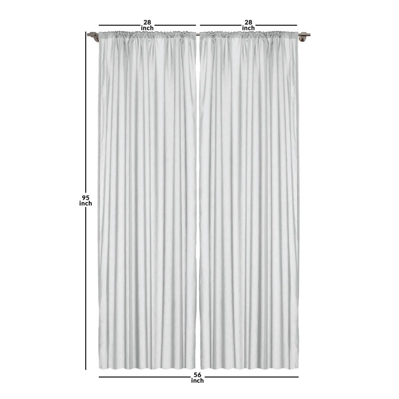 Room Darkening Sliding Panel Pair, 28" x 95"