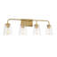 Luminaire suspendu en laiton naturel 4 lumières Meridian-1585604267