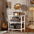3-Tier AV Media Player Stand, Modern Stereo Cabinet,Game Console Shelf,Wooden TV Stand,Multifunctional Entertainment Center, Suitable for Home, Conference Room (White)-1518510905