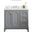 Queen 36" Sink Carrara Quartz Countertop Bath Vanity with Faucet-292632686-292632687