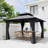 Double Roof Hardtop Metal Patio Gazebo with Curtains and Netting-110377480-110377479-110777380