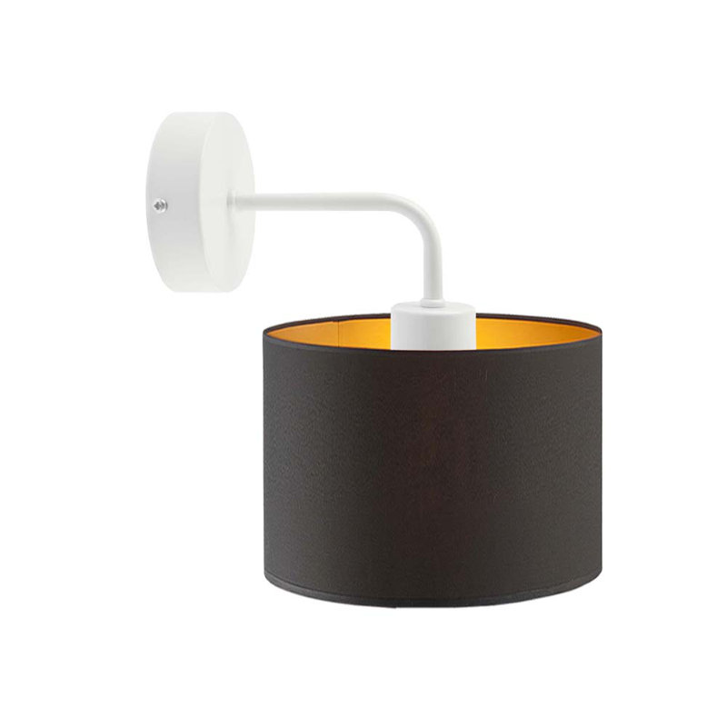 Leonide Steel Armed Sconce, Black