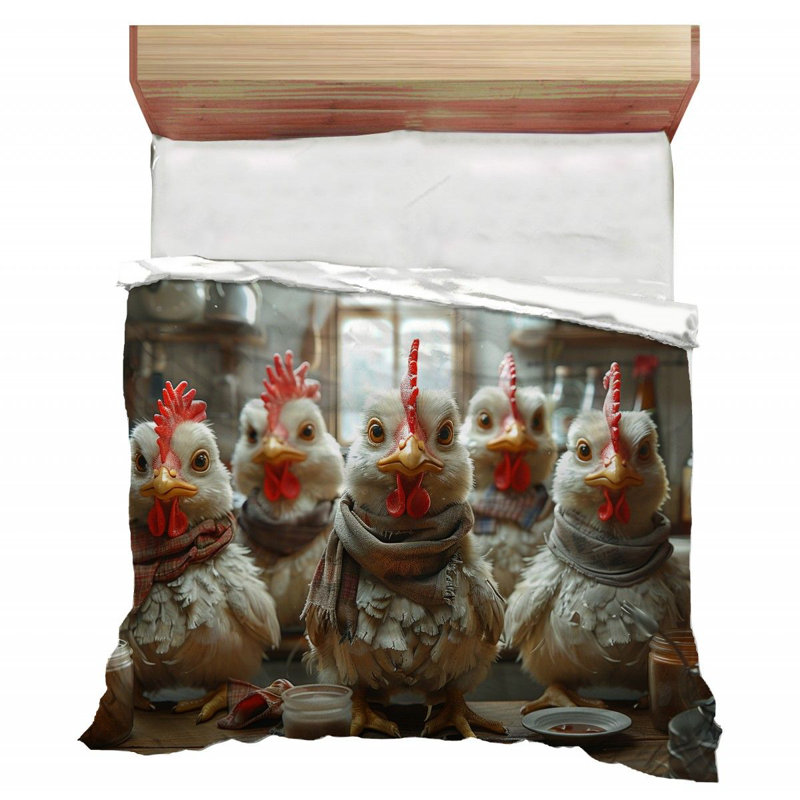 Chickens Kitchen Microfiber / Polyester Comforter, Queen Comforter
