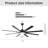 72 Inch Modern Large Design Ceiling Fans With Smart Remote Control 6 Wind Speed DC Motor Black For Living Room-636529023
