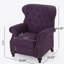 Fauteuil inclinable avec accoudoirs roulés prune Accents