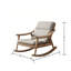 Chaise berçante moderne en bois massif rembourré