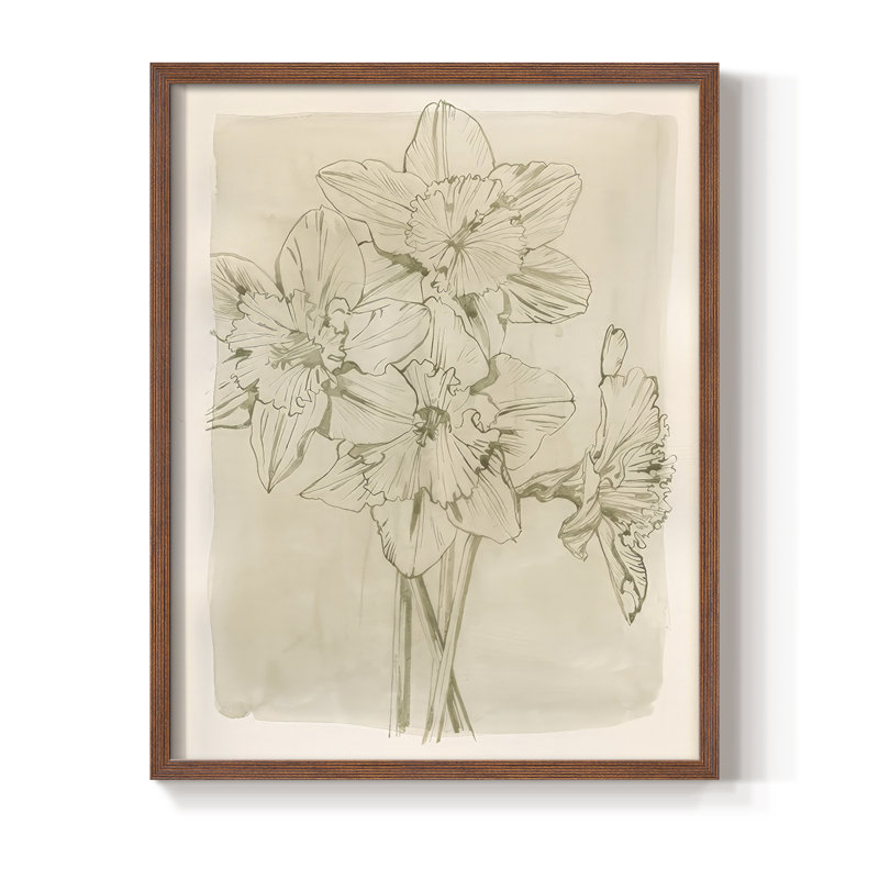 «Spring Promises I», reproduction encadrée - bois massif, H 21 po x l 17 po, Noyer