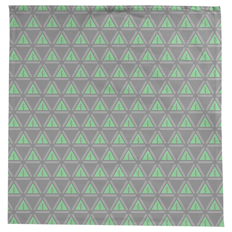 Barbra Classic Minimalist Tree Tablecloth, Green/Gray