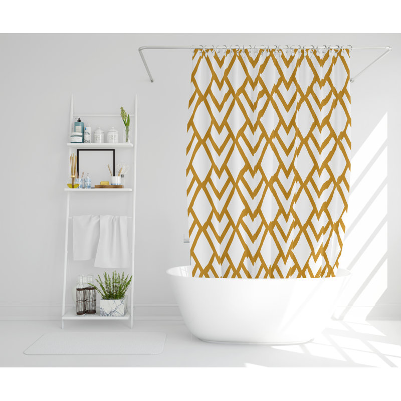 Harriette Polyester Shower Curtain, 168cm H x 168cm W