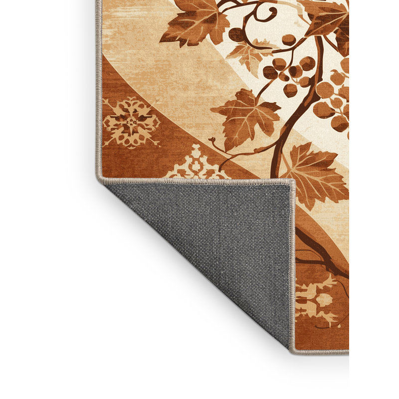 Tapis moelleux moelleux d'inspiration mondiale Scott Grapevine - beige, Carré 5 pi