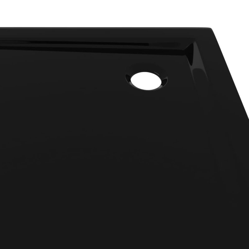 Jamieson Plastic Shower Tray, 4cm H x 80cm W x 80cm D, Corner, Black
