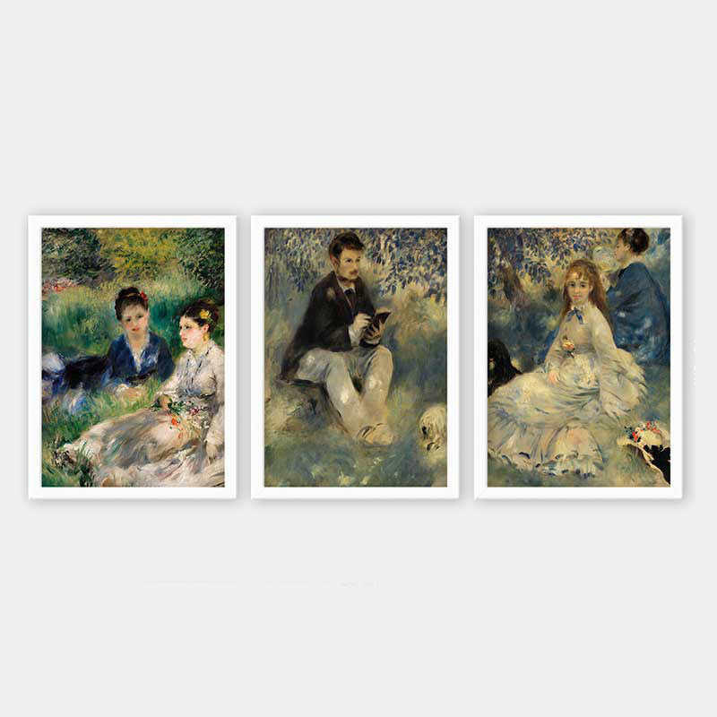 Elegant Decorative Framed Painting Set (3 Pieces), 13.8 x 17.7 inches Each | 100% Wooden with 100% Polystyrene Frame (Thickness: 0.8 inches) | UV Digital Printing, Perfect for Living Room & Home Décor