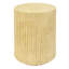 Table d'appoint cylindrique, texture semblable au bois, couleur brun antique