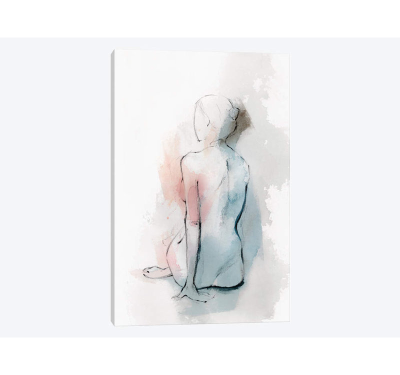 « pastel femme ii », impression sur toile, H 18 po x l 12 po x P 1,5 po, Toile tendue