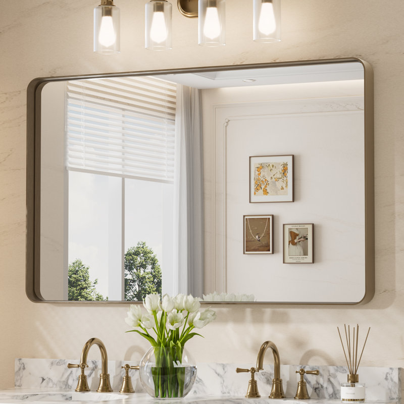 Miroir d'appoint Tyro, 30 po x 48 po, Bronze, Rectangulaire
