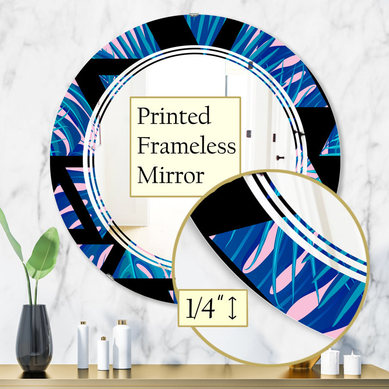 Miroir mural Triple C, H 31,5 po x l po, Triple C à motif floral xiv