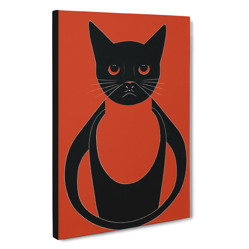 Artful Cat - Wrapped Canvas Print, 60cm H x 40cm W x 3cm D