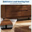 Commode 6 tiroirs 47 po en bois avec pieds amovibles et sans poignée, commode moderne-877850378