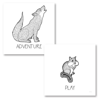 « color the forest adventure & play », ensemble de 2 reproductions d’art